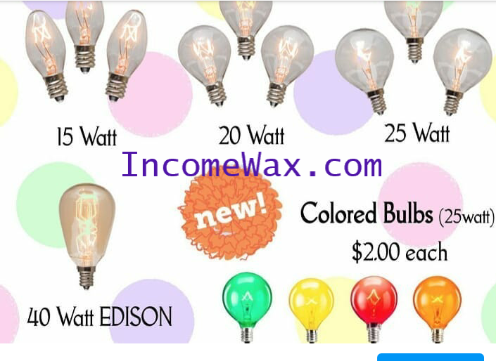 Scentsy 15 watt Green Light Bulb 3 Pack -Perfect for Plugins